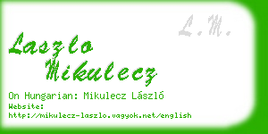 laszlo mikulecz business card