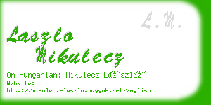 laszlo mikulecz business card